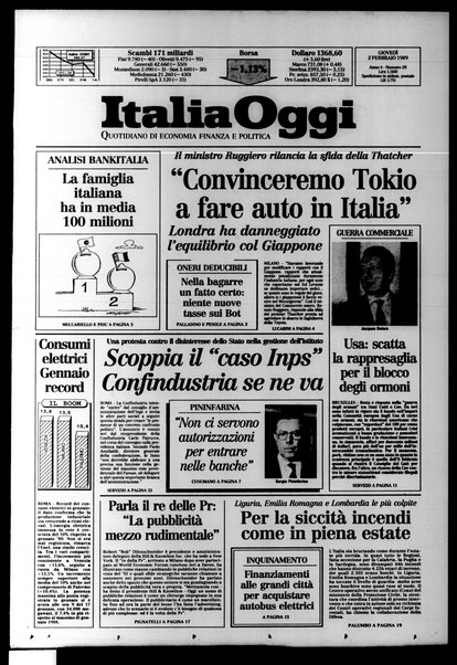 Italia oggi : quotidiano di economia finanza e politica